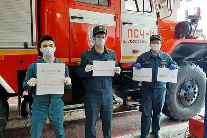 Пожарные из Тлюстенхабля напомнили жителям о мерах безопасности