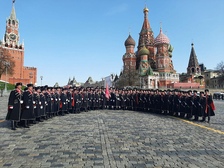 Казаки из Адыгеи приняли участие в Параде Победы в Москве