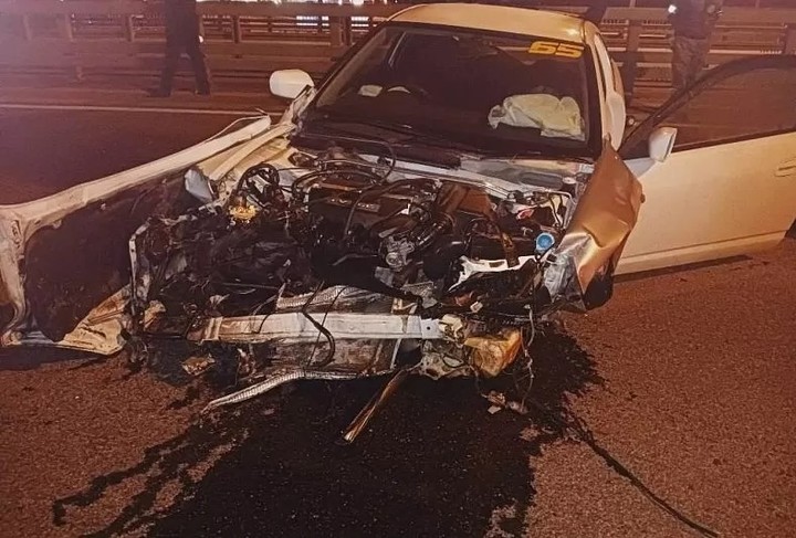 Опубликовано фото с места  ДТП в Краснодаре, где пассажир Honda вылетел из багажника и погиб
