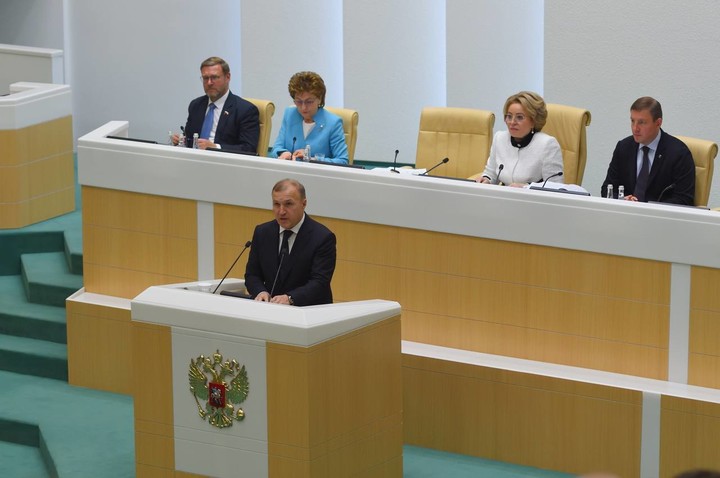 Глава Адыгеи Мурат Кумпилов выступил на заседании Совета Федерации