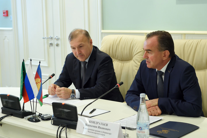 Кумпилов и Кондратьев обсудили развитие сотрудничества Адыгеи и Кубани