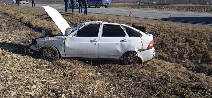 В Краснодарском крае произошло ДТП, в котором 1 человек пострадал